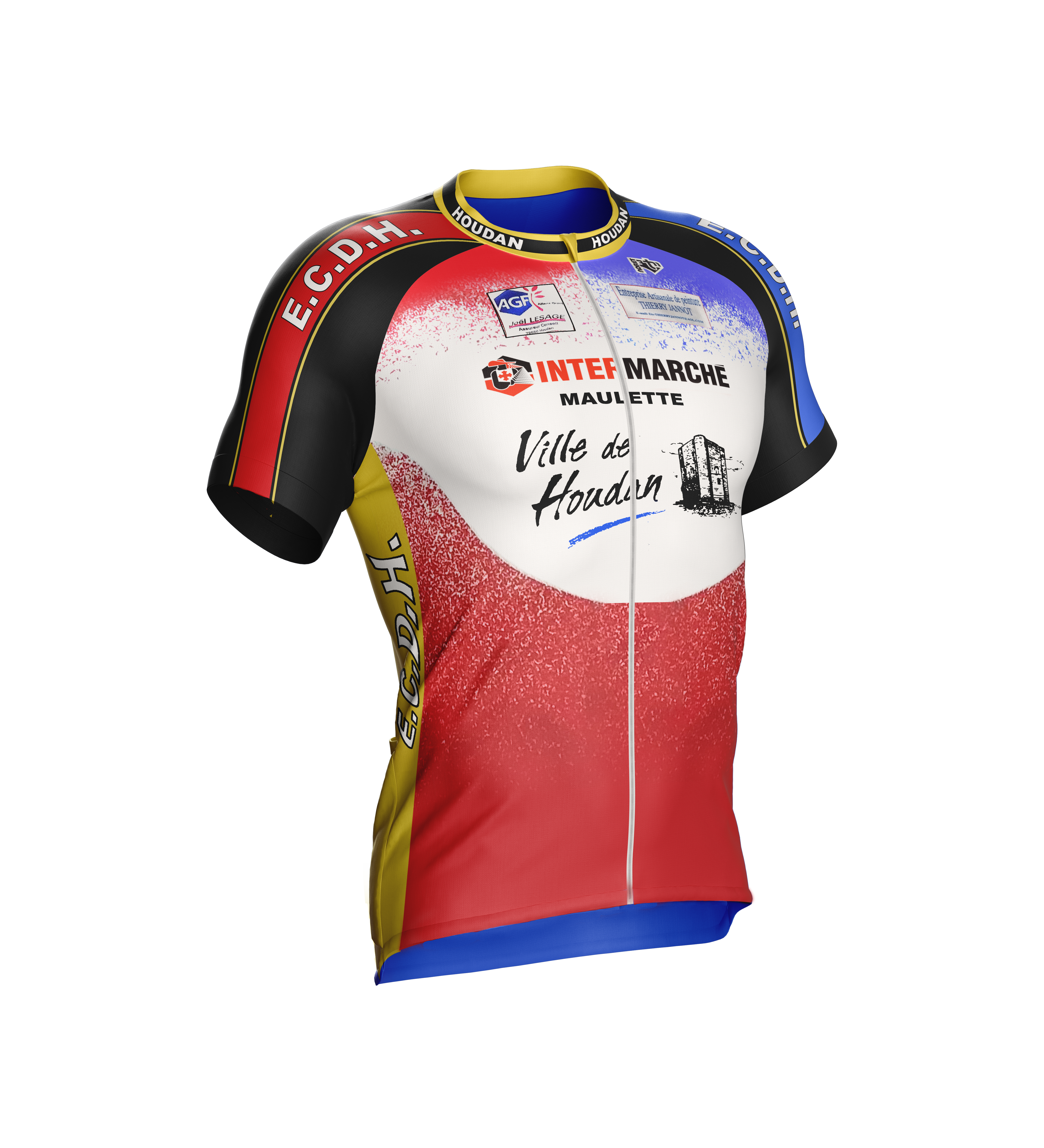 L'histoire de l'Entente Cycliste Du Houdanais démarre en 1996 avec ce premier maillot.